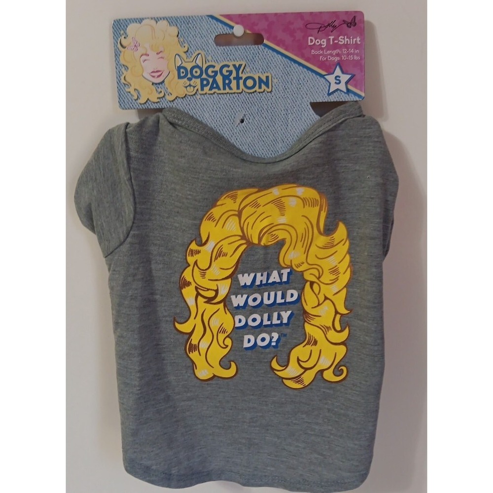 Dog T-Shirt Doggy Small Parton What Would Dolly Do? READ